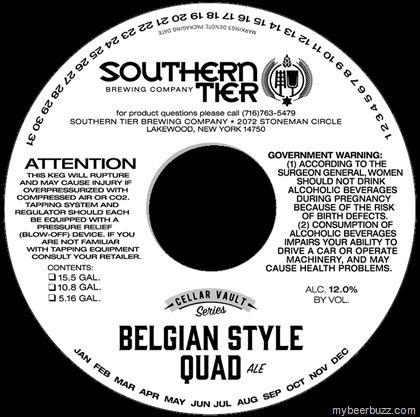 Southern Tier Cellar Vault Series – Belgian Style Quad Ale