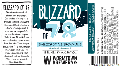 Wormtown Brewery – Blizzard of ‘78