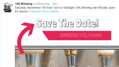 10K Brewing Officially Opens 11/7 In Anoka, MN