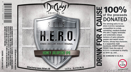 DuClaw – H.E.R.O. 2015 Honey Jalapeno IPA