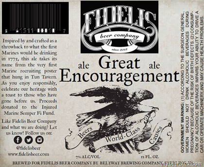 Fidelis Beer – Great Encouragement Ale