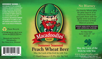 Macadoodles – Peach Wheat Beer