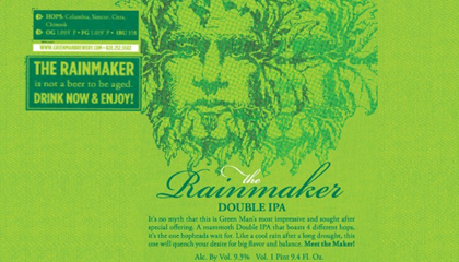 Green Man Brewery Rainmaker DIPA Coming 7/24