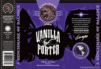 Gonzo’s BiggDogg Brewing – Vanilla Porter Cans