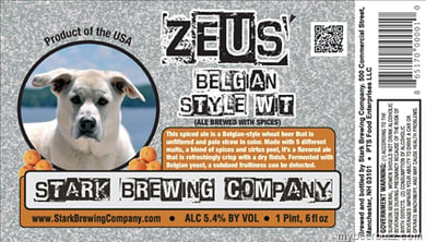 Stark Brewing – Zeus Belgian Style Wit