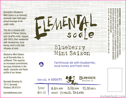 Burnside Brewing Introduces Blueberry Mint Saison 5/7
