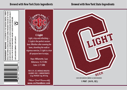 Cortland Beer Co – C-Light 16oz Cans