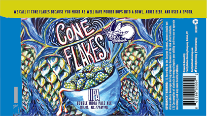 Firefly Hollow Brewing – Cone Flakes IIPA Cans & Dire Chinchilla IIPA Bottles