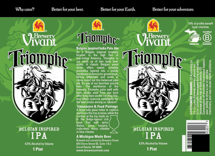 Brewery Vivant Updates Triomphe 16oz Cans