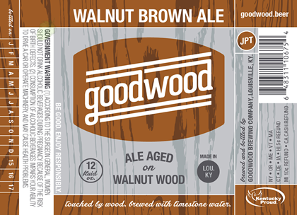 Goodwood Brewing – Walnut Brown Ale,Red Wine Barrel Saison, Hemp Gose Ale, Bourbon Barrel Stout, Brandy Barrel Honey Ale, Pale Ale & Louisville Lager
