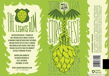 450 North Brewing – Citra Fest Session IPA 16oz Cans