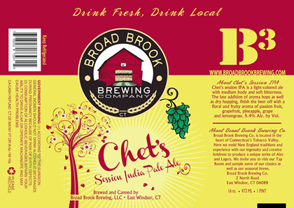 Broad Brook Brewing – Chet’s Session IPA Cans