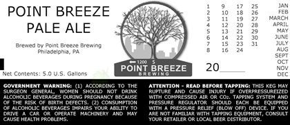 Point Breeze Brewing (Philadelphia, PA) – Point Breeze Pale Ale