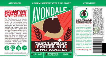 Avondale Brewing – Vanillaphant Porter Cans