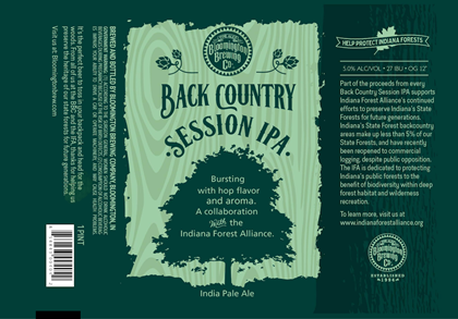 Bloomington Brewing – Back Country Session IPA 16oz Cans