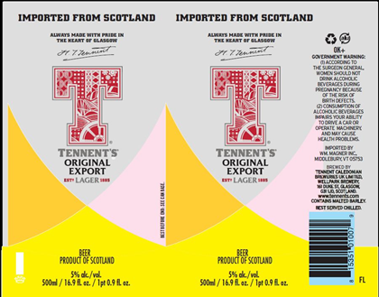 Tennent’s – Original Export Lager Goes Pink