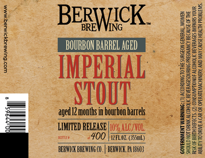 Berwick Brewing – Bourbon Barrel Imperial Stout Bottles