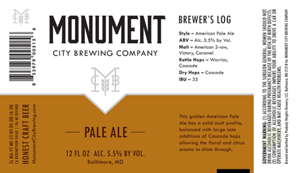 Monument City Brewing – Pale Ale