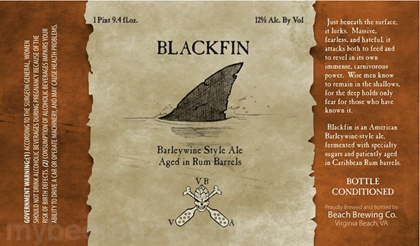 Beach Brewing – Blackfin Barleywine Aged in Rum Barrels