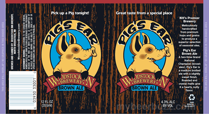 Woodstock Inn Brewery – Pig’s Ear Brown Ale Cans – 20th Anniversary Ale, IPA & Old Man Oatmeal Stout