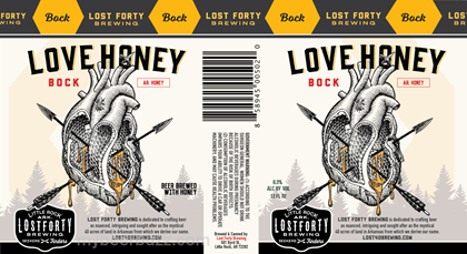 Lost Forty Brewing – Love Honey Bock 12oz Cans