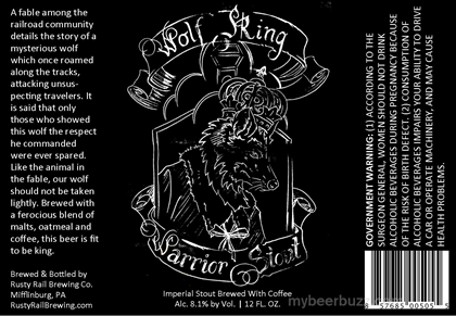Rusty Rail – Wolf King Warrior Stout, Waffle Sauce, Fog Monster, Q-mongous & Creek Surfer