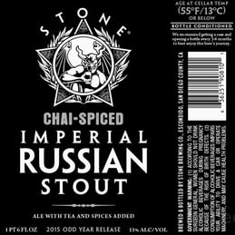 Stone 2015 Odd Year Release – Imperial Russian Stout Chai-Spiced