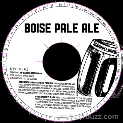 10 Barrel Brewing – Boise Pale, Night Ryed’r, American Wheat, Trye’d N True, DT10, Oatmeal Stout Nitro, Apocalypse Nitro IPA, Boise 150, Dark Hyde, Amber Waves, Everyday IPA, Sasquatch, DUB DIPA & Category 54 IPA.