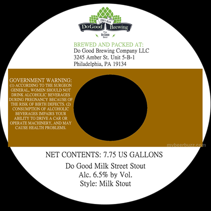 Do Good Brewing (Philadelphia) – Do Good Milk Street Stout