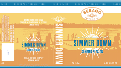 Sebago Brewing – Simmer Down Summer Session Cans