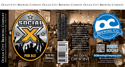 Ocean City Brewing – Social X, Route 50, Joshua’s Red & Kraken
