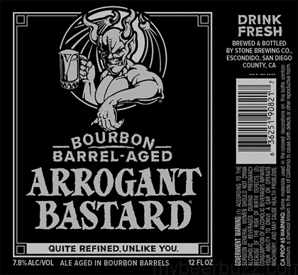 Stone Bourbon Barrel-Aged Arrogant Bastard 12oz Bottles