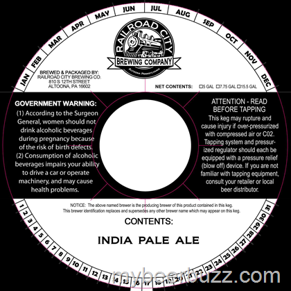 Railroad City Brewing (Altoona, PA) IPA & Spiced Winter Ale