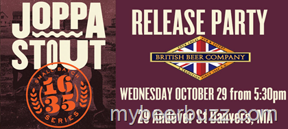 Newburyport Brewing Company Releases 1635 Series Joppa Stout Craft Beer 10/29