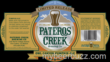 Pateros Creek – Owl Canyon Pumpkin Ale