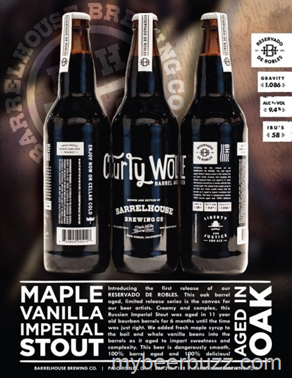 BarrelHouse Brewing Releases Curly Wolf Maple Vanilla Bourbon Barrel Aged Imperial Stout