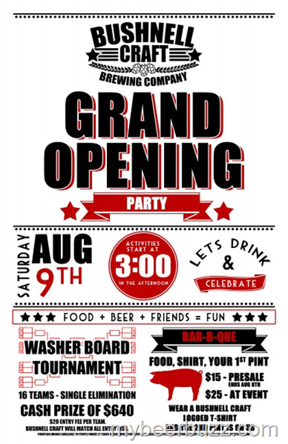 Bushnell Craft Brewing Opens In Redmond, WA 8/9