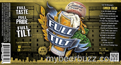 Full Tilt Brewing Camden Cream Beer Coming 3/8