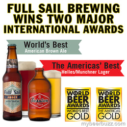Full Sail’s Amber “World’s Best” & Session Lager “Americas’ Best” at the World Beer Awards