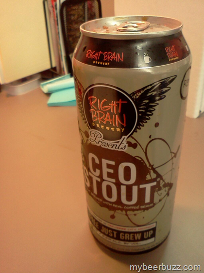Right Brain Brewery CEO Stout Hits 16oz Cans