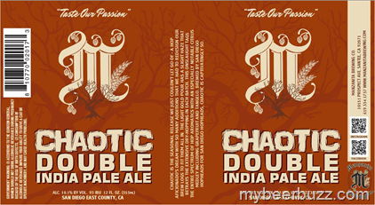 Manzanita Brewing – Chaotic DIPA, IPA, Riverwalk Blonde, Pale Ale, Gillespie Brown & Rustic Horizon Red Ale 12oz Cans