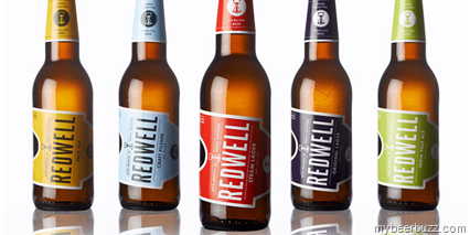 Redwell Hand Crafted English Beer Design New Packaging