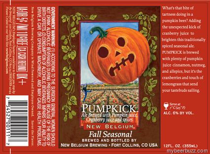New Belgium – Pumpkick NEW Fall Seasonal w/Cranberry Juice