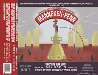 Manneken-P​enn the Brasserie de la Senne / Weyerbacher Collaborat​ion Brew for Philly Beer Week 2013
