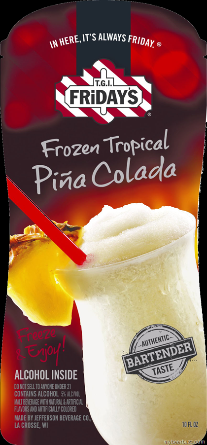 TGI Fridays Releasing Malt-Based 10oz Frozen Pouches (Pina Colada, Platinum Margarita, Strawberry Daiquiri & Blackberry Long Island Ice Tea)