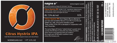 Nogne 0 – Citrus Hystrix IPA w/Bergamot Laves & Mandarin Juice