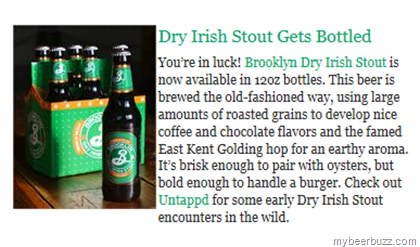 Brooklyn Dry Irish Stout Available Now in 6-Packs