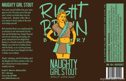 Right Brain Brewing – Naughty Girl Stout
