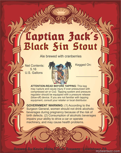Kevin Wade Fisher Brewery – Captain Jack’s Black Fin Stout