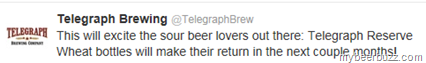Telegraph Brewing–Bringing Back Telegraph Reserve Wheat Sour Coming Soon